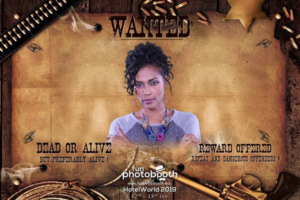 Sexy model wanted dead or alive western poster background with green screen effect
