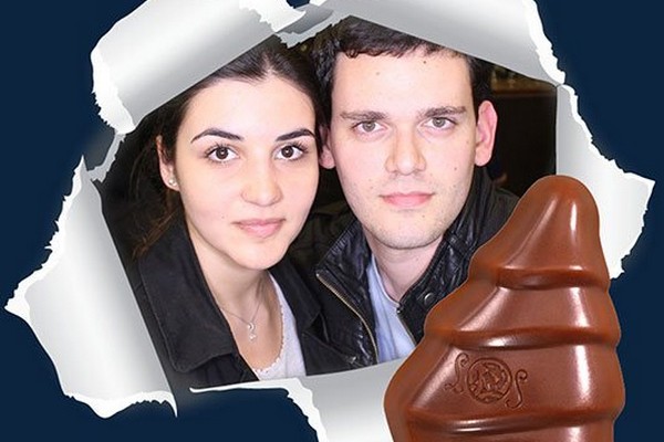 Couple with chocolate