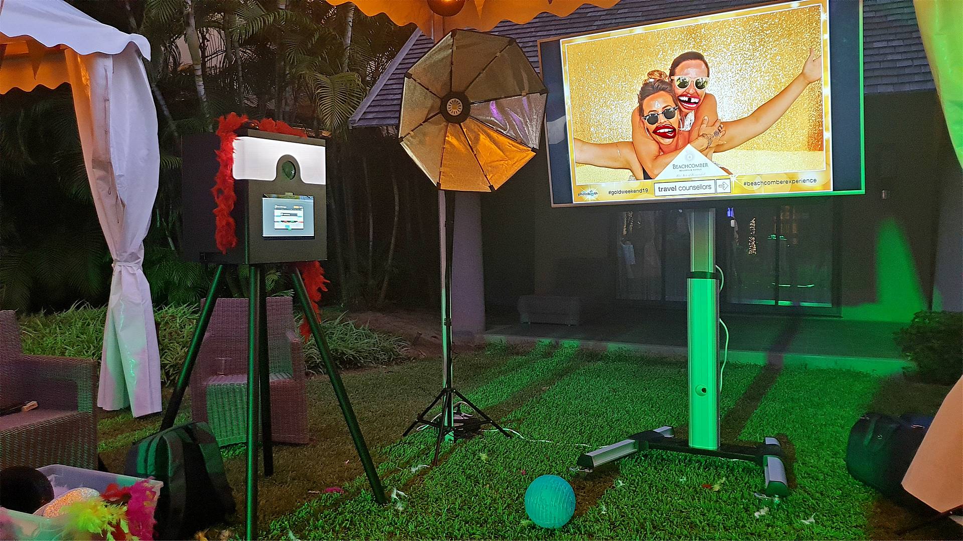 Photo booth Setup Outdoor with Large Screen